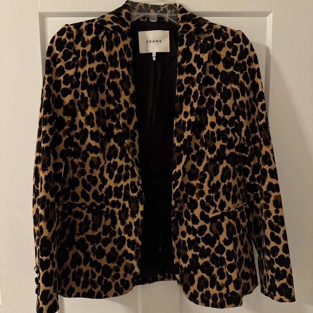 Frame Leopard Print Women's blazer - Picture 2 of 6